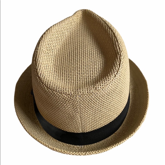 Fadora Hat cream and black fabric brim, Size s/m - Picture 3 of 7